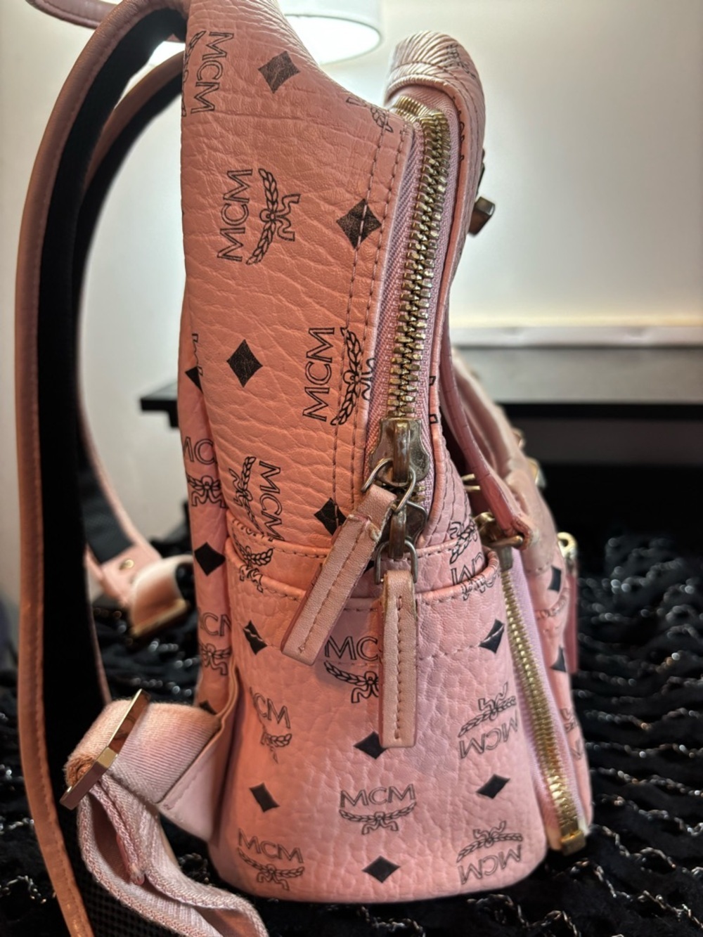 Authentic MCM Dual Stark Backpack in Soft Pink Visetos - Picture 4 of 15
